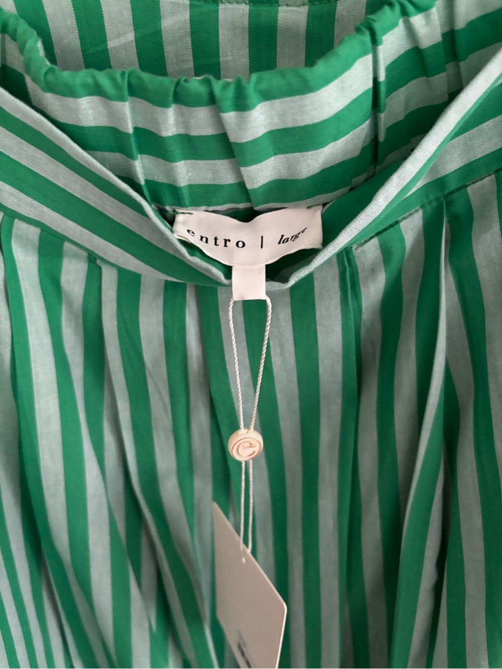entro Green and White Striped women’s  Dress Set - Picture 5 of 6